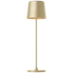 Brilliant Tafellamp Kaami Metaal Kunststof Goud 2W 310lm - 830 Warm Wit | 100mm - IP44 - Buitenverlichting - Dimbaar 