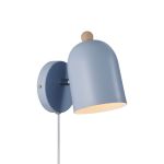 Nordlux Gaston Wandlamp Metaal en Hout Blauw | Geschikt voor E27