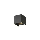 D'Lite Wandlamp Nova Aluminium Zwart Up & Down 4.9W 480lm - 830 Warm Wit | IP54 - Verstelbare Gradenbundel