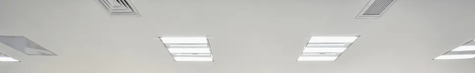 Louvre lights in an office